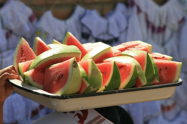 Organic watermelons have the safest rinds.