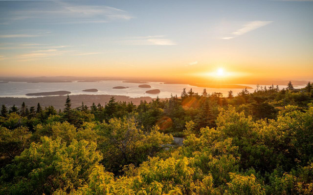 Enjoy sunrise on Cadillac Mountain 