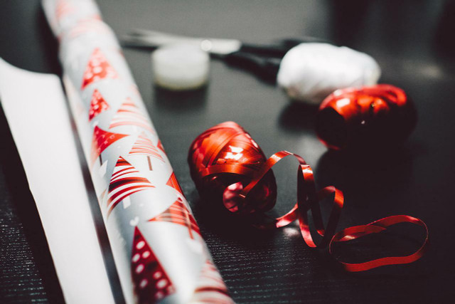 Avoid purchasing glossy wrapping paper since it is something that shouldn't be disposed of in paper trash.