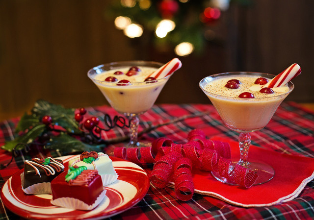 Eggnog can be made alcoholic or non-alcoholic,  so every party guest is able to enjoy the creamy holiday drink.