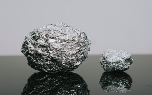 An aluminum foil ball can help reduce static in the dryer.