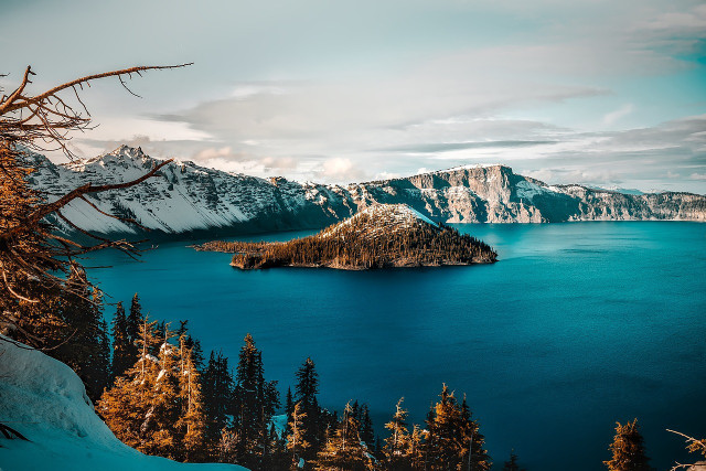 Crater Lake is a beautiful lake in all seasons.
