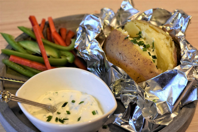 If using aluminum foil for your baked potato, remember that you can wash/re-use it, as well as recycle it when the time comes. 