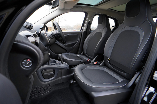 Choose the front passenger seat for comfort.