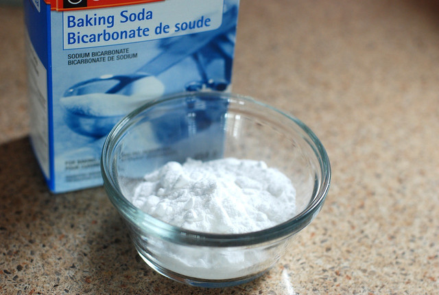Baking soda is a natural way to remove stains.