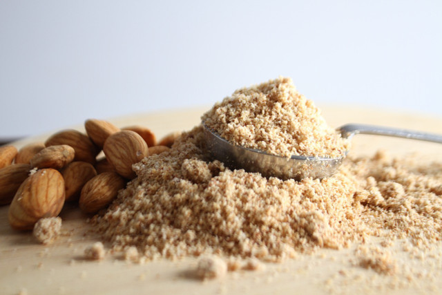 Almond flour can be used as a substitute, but you need nearly twice as much. 