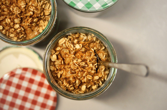 Overnight gooseberry oats provide a nutritious breakfast.