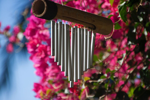Wind chimes are a great way to keep certain pests like moles out of your garden naturally.