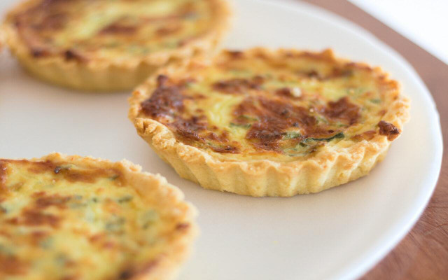 Make mini quiches for easy packing.