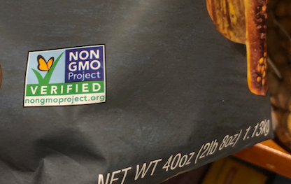 Look out for the Non GMO Project Verified label.