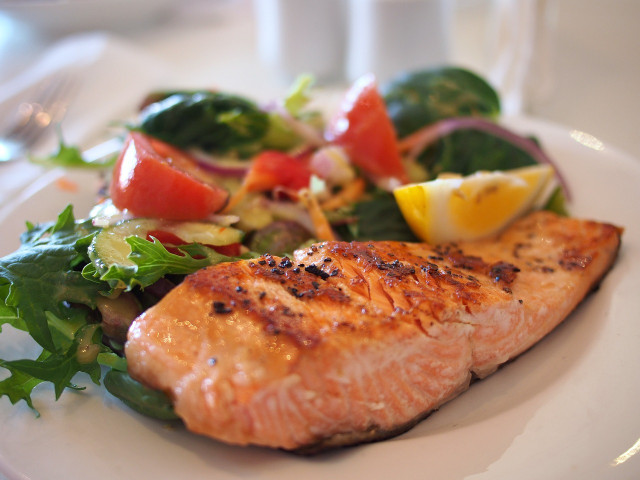 Salmon skin contains omega-3 fatty acids. 