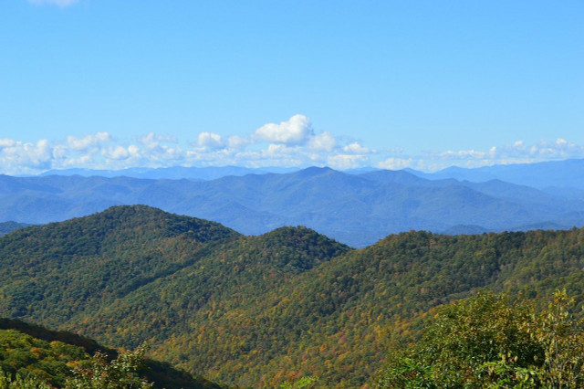 The Great Smokey Mountains, a sub-range of the Appalachian Mountains..