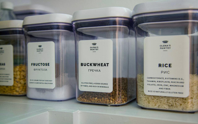 Storing grains and other pantry staples in airtight containers will extend their shelf life. 