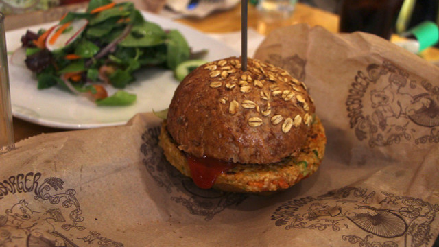 Bean, pea or lentil plant-based burgers are a great burger alternative.
