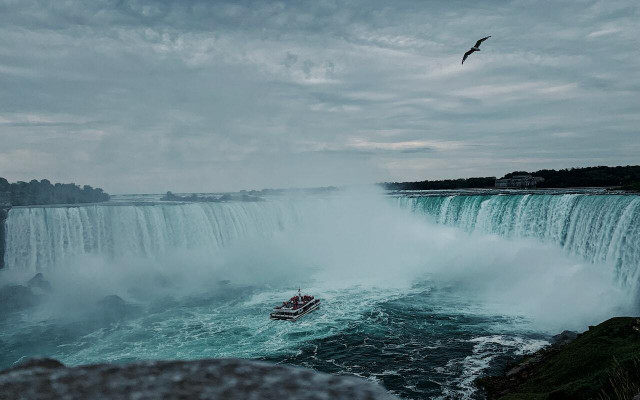 Niagara Falls generates electricity for Canada and the United States.