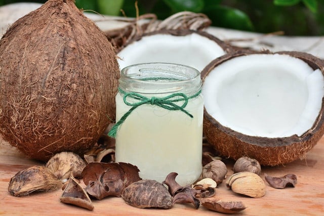 Using a natural hair mask such as coconut oil can help to add moisture back to the hair. 