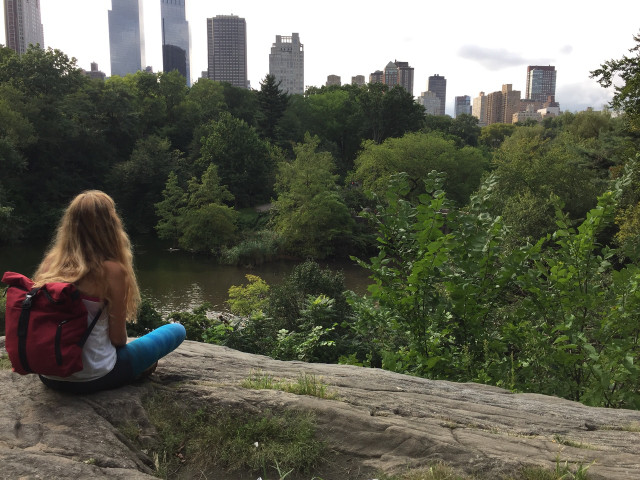 Find a remote spot in Central Park.