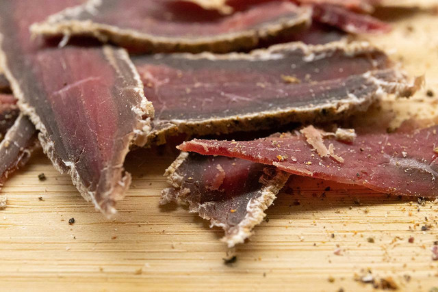 Sodium is added to beef jerky as a preservative, giving it a very high salt content.