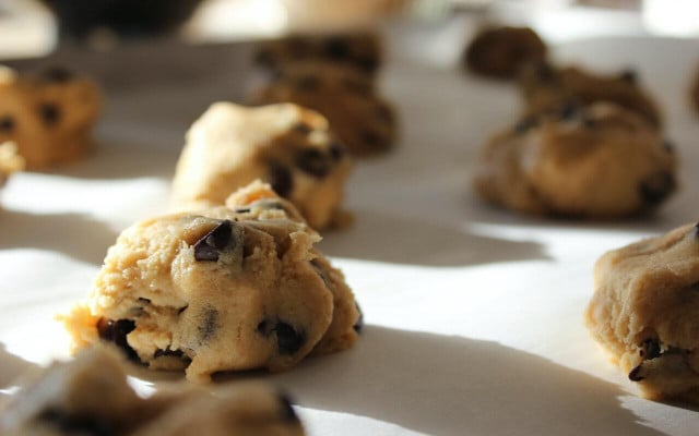 You can freeze peanut butter in the form of cookie dough. 
