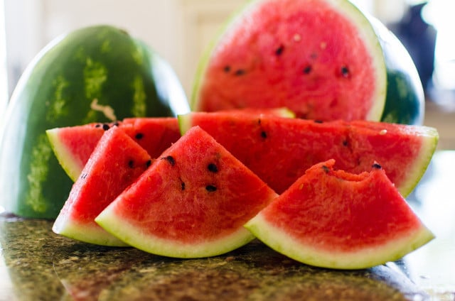 You'll know you picked a ripe watermelon if the flesh is red and juicy.