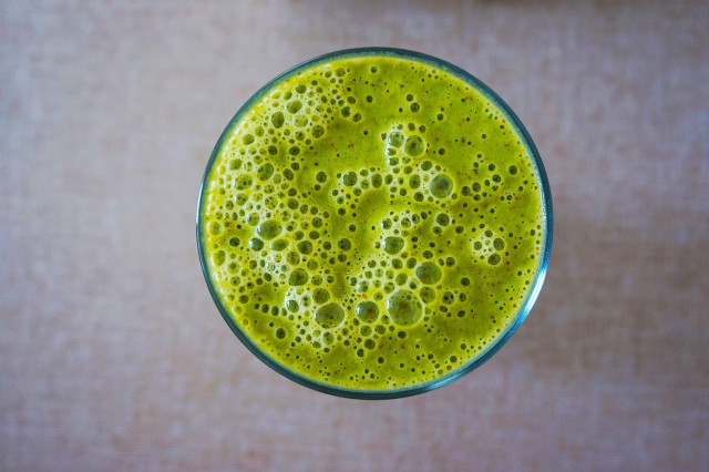 Add a handful of kale to your green juice for a beta carotene boost.