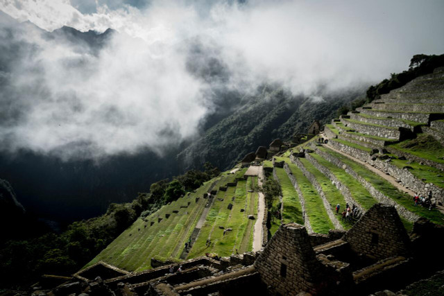 Machu Picchu's terraced farms are famous worldwide.