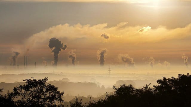 What human activity contributes to air pollution