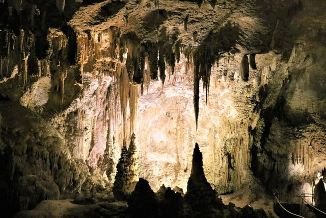 Carlsbad Caverns is home to a 4000-foot limestone chamber.