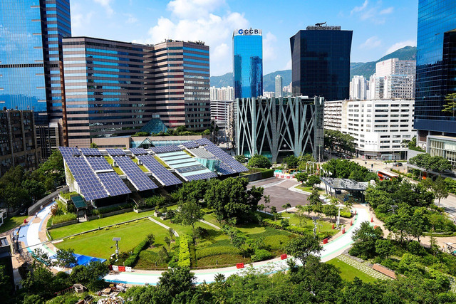 Community solar panels can be found on top of museums and libraries