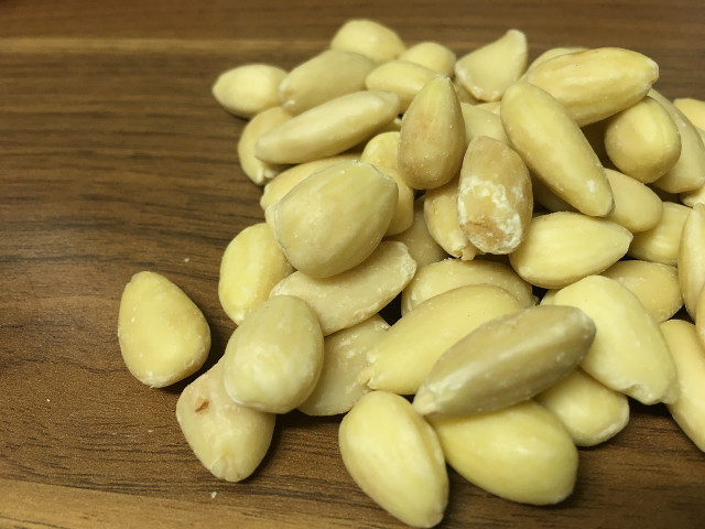 Almond flour is made from blanched almonds.