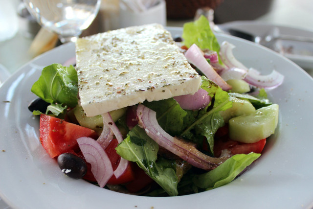 Greek salad is a cult classic lunch idea.