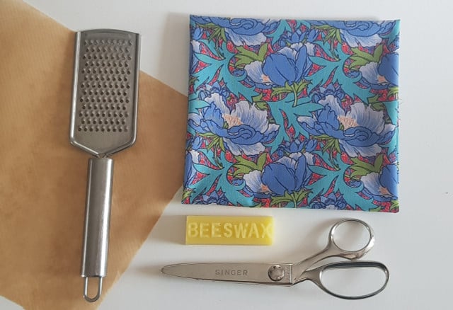 You'll need the pictured equipment to make DIY beeswax wraps. 