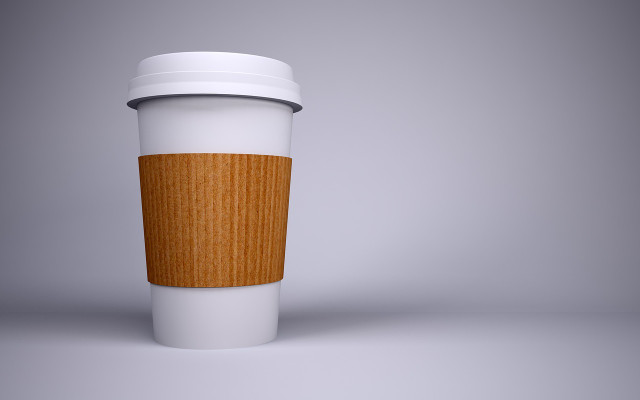 Your take-away coffee cup is made from styrofoam and is not easily recyclable.