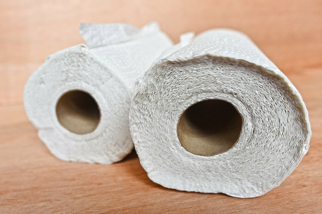 Paper towel is easy to find and use in a pinch.