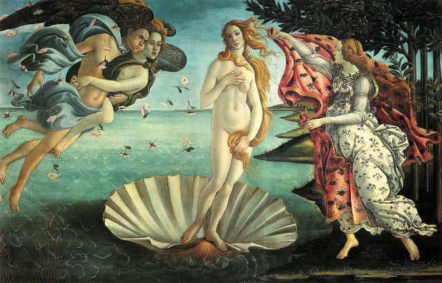Botticelli's painting "La nascita di venere".