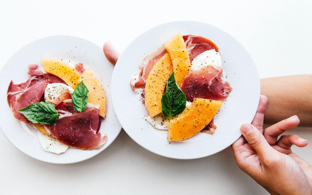 Cantaloupe and prosciutto is a classic Italian combination. 