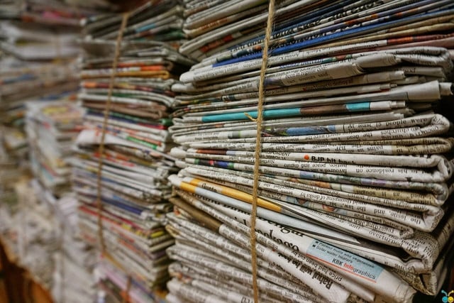 Newspapers are a great recyclable alternative to packing peanuts.