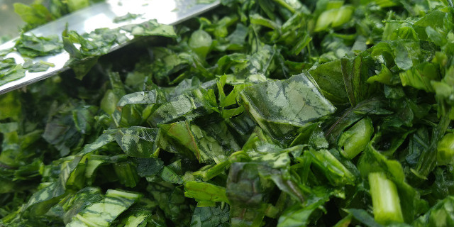 It's important to drain the spinach to ensure your spanakopita doesn't come out soggy.