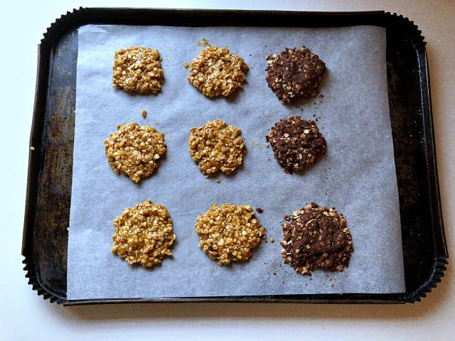 Leave your 3 ingredient no-bake cookies in a cool, dry place for about an hour until firm.
