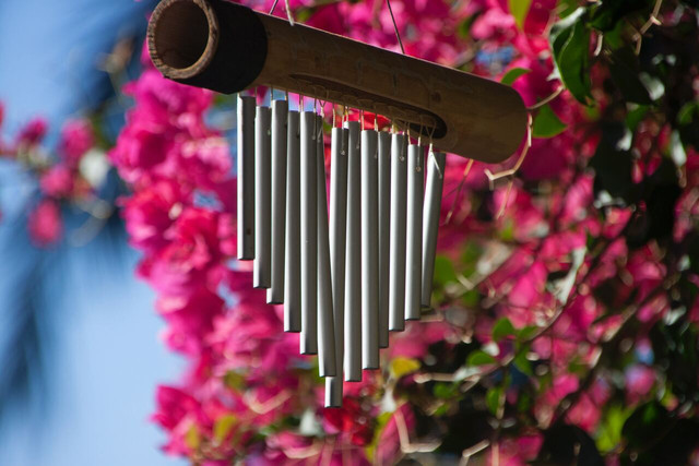 Wind chimes are a great way to keep certain pests like moles out of your garden naturally.