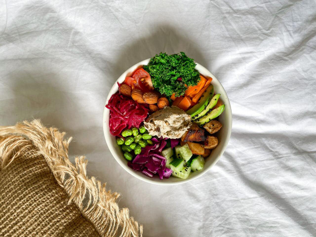 A colorful and healthy diet is key to optimal hair growth. 