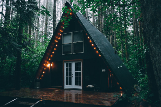 Go to a cozy cabin to relax and disconnect.