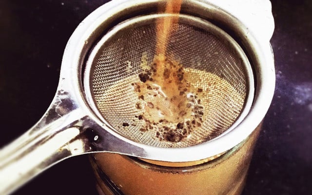 How to make a chai tea latte strainer