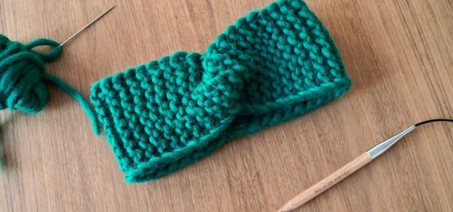 A knitted headband is a quick and easy DIY gift.