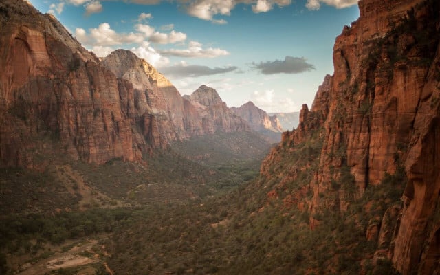 With cliffs like these, Zion is a climber's paradise. 