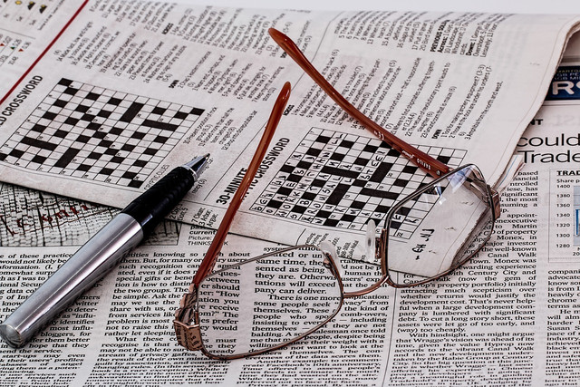 Crosswords keep the mind active which assists in getting rid of brain fog.