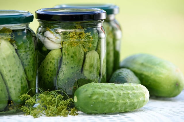 Food dye is often used by pickle manufacturers to make them more appealing to consumers.