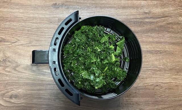 Before you cook them, make sure the kale leaves have dried out after washing them.