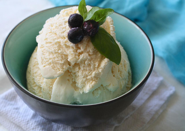 Full-fat canned coconut milk is creamy and easy to freeze into an ice cream consistency.