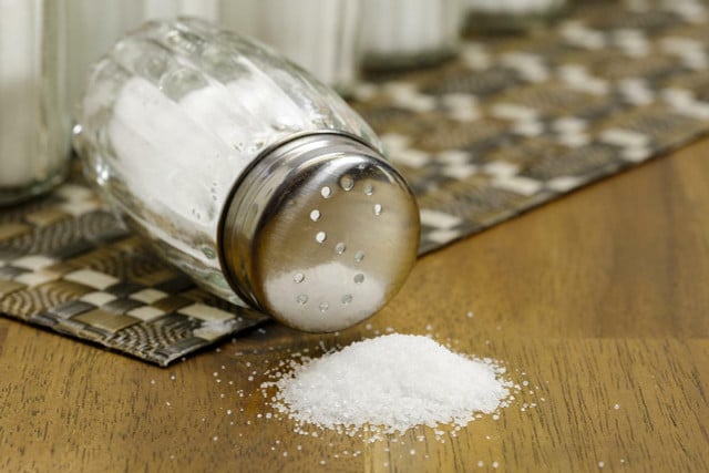 Salt will absorb your sweat and keep your underarms dry.